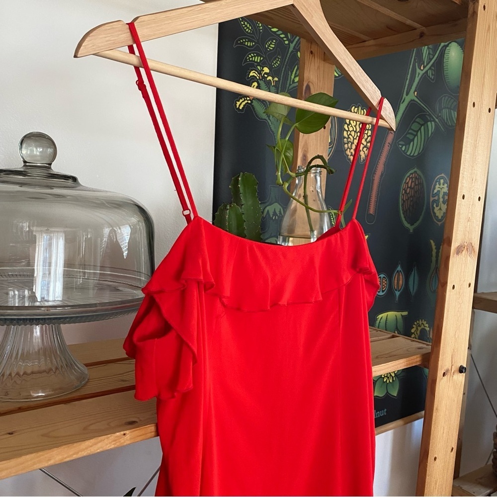 Revolve Privacy Please Red Ruffle Mini Dress Large - Picture 5 of 15